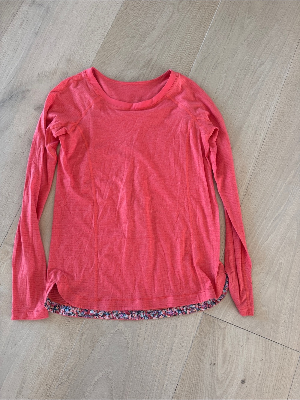 lululemon athletica Coral Long-Sleeve Layered Hem Tee
